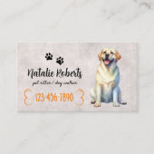 Haustiere Sitter Hund Wandern glücklich Labrador H Visitenkarte (Vorderseite)