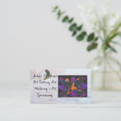 Haustiere sitzen Cat Dog Business Office Care Visitenkarte (Stehend Vorderseite)