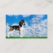 Haustiere sitzen Cat Dog Business Office Care Visitenkarte (Rückseite)