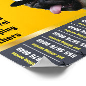 Haustiere Sitzen 🐾 Dogvater Dog Walker vertrauens Poster (Ecke)