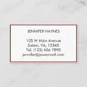 Haustiere Sitzen Haustier Hundeschlittenwanderung Visitenkarte (Rückseite)