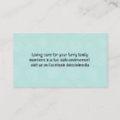 Haustiere Sitzen Niedliche Peeking Hunde und Katze Visitenkarte (Rückseite)