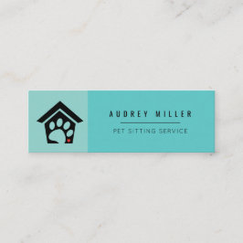 Haustiere Sitzen Service Pet Care Square Business  Mini Visitenkarte