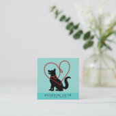Haustiere Sitzen Service Pet Care Square Business Quadratische Visitenkarte (Stehend Vorderseite)