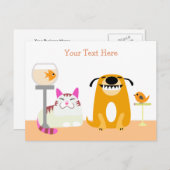 Haustiere Sitzen Visitenkarte Postkarte (Vorne/Hinten)