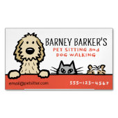 Haustiere Sitzende Guinea Katze Schweinefleisch Sü Magnetische Visitenkarte (Vorderseite)