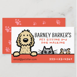 Haustiere Sitzende Guinea Katze Schweinefleisch Sü Visitenkarte