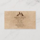 Haustiere Sitzende Hunde Laufen Katze Tierärztlich Visitenkarte (Rückseite)