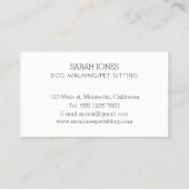 Haustiere Sitzende Hunde Laufkatze Wasserfarbe Visitenkarte (Rückseite)