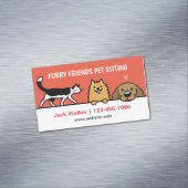 Haustiere Sitzende Hunde und Tuxedo Cat Spitz Labr Magnetische Visitenkarte (Beispiel)
