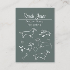 Haustiere Sitzende Hunde Wandern Sitter Hunde Katz Visitenkarte