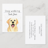 Haustiere Sitzende Hunde Wandern Sitter Wasserfarb Visitenkarte (Vorne/Hinten)