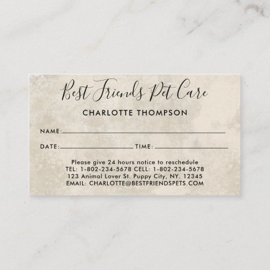 Haustiere Sitzende Katze Pferd Boho Wasserfarbene Terminkarte (Rückseite)