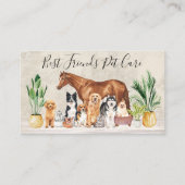 Haustiere Sitzende Katze Pferd Elegante Tiere Visitenkarte (Vorderseite)