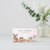 Haustiere und Haustiere Visitenkarte (Stehend Vorderseite)