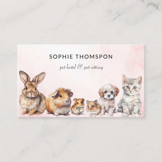 Haustiere und Haustiere Visitenkarte (Vorderseite)