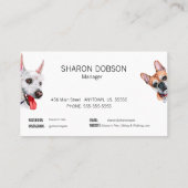 Haustiere und Hundeschlittgehen Visitenkarte (Rückseite)