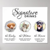 Haustiere Unterschrift Drinks Bar Custom 3 Foto Ho Poster (Vorne)