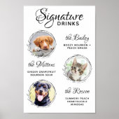 Haustiere Unterschrift Getränke Custom 3 Foto Hoch Poster (Vorne)