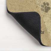 Haustiere verließ Paw Prints auf unseren Herzen Mousepad (Ecke)
