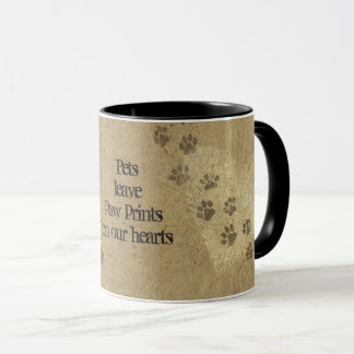Haustiere verließ Paw Prints auf unseren Herzen Tasse