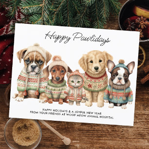 Haustiere Weihnachten Feierliche Niedliche Hunde K