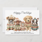 Haustiere Weihnachten Feierliche Niedliche Hunde K (Vorderseite)