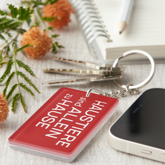 Haustiere zu Hause Schlüsselanhänger (Vorderseite rechts)