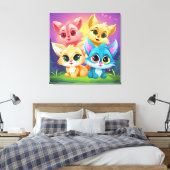 Haustierfreunde Leinwanddruck (Insitu (Schlafzimmer))