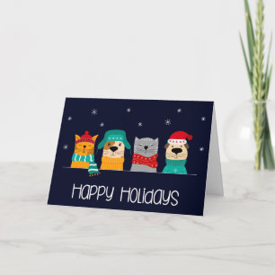 Haustiergeschäft Weihnachtsfeiertag Karte