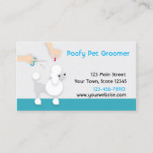 HaustierGroomer mit Pudel Visitenkarte (Vorderseite)
