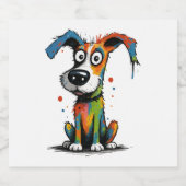 Haustierhund Schaumweinetikett (Einzelnes Label)