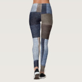 Haustierkatze Mama Bunte Patchwork-Kunstlederjeans Leggings (Rückseite)
