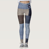 Haustierkatze Mama Bunte Patchwork-Kunstlederjeans Leggings (Vorderseite)