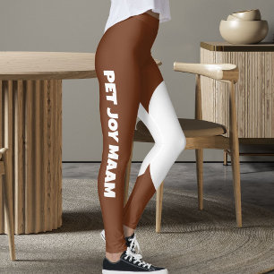 Haustierkatze Mama Kastanienbraun Weiß Individuali Leggings