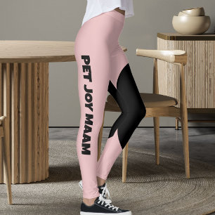 Haustierkatze Mama Name Dusty Rose Schwarz Individ Leggings