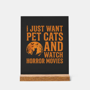 Haustierkatzen Horrorfilme Halloween Design_1 Acrylschild
