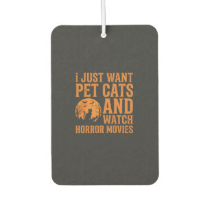 Haustierkatzen Horrorfilme Halloween Design_1 Autolufterfrischer
