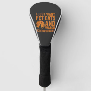 Haustierkatzen Horrorfilme Halloween Design_1 Golf Headcover