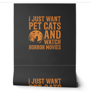Haustierkatzen Horrorfilme Halloween Design_1 Tapete