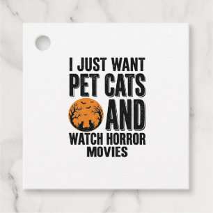 Haustierkatzen Horrorfilme Vintage Halloween-Shirt Geschenkanhänger