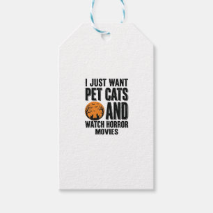 Haustierkatzen Horrorfilme Vintage Halloween-Shirt Geschenkanhänger