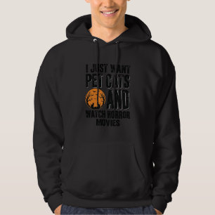 Haustierkatzen Horrorfilme Vintage Halloween-Shirt Hoodie