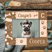 Haustierknochen Paw Prints Geätzte Rahmen