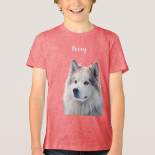 Haustierliebhaber Benutzerdefinierter Foto-Name Tri-Blend Shirt