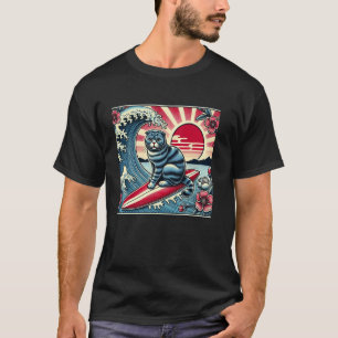 Haustierliebhaber-Blumen-Sonnenuntergang-Japanisch T-Shirt