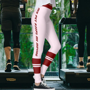 Haustierliebhaber Blush Pink Deep Burgundy Rot Maß Leggings