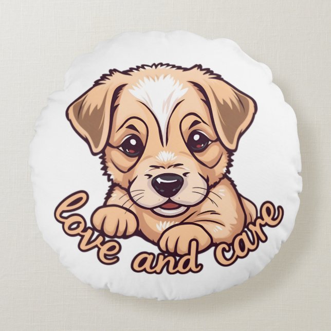 Haustierliebhaber Rundes Kissen (Vorderseite)