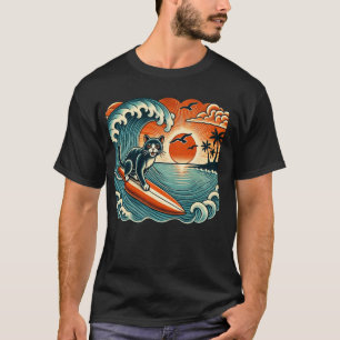 Haustierliebhaber Silhouette Sonnenuntergang Japan T-Shirt