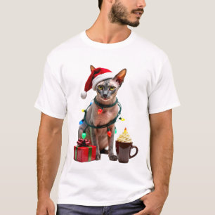 Haustierliebhaber Süße Sphynx-Katze Rentiere Gewei T-Shirt